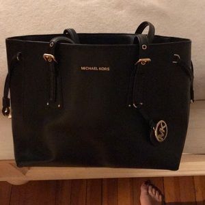 Michael Kors black tote handbag